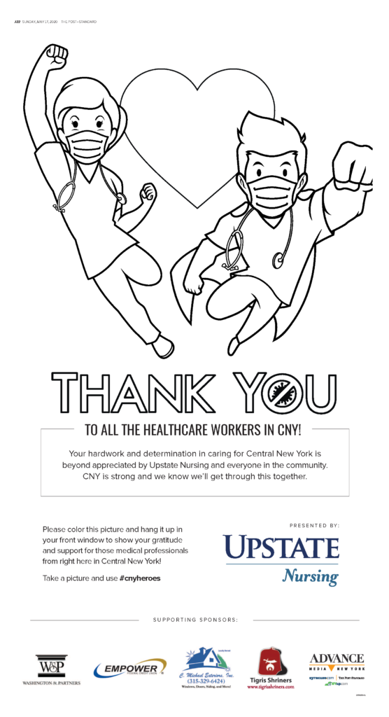 Year of the Nurse coloring page. Click to download pdf for printing.